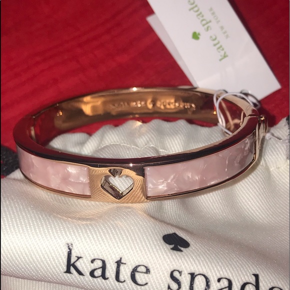 Kate ♠️ Spade Blush & Rose Gold hinged bangle - Picture 2 of 5